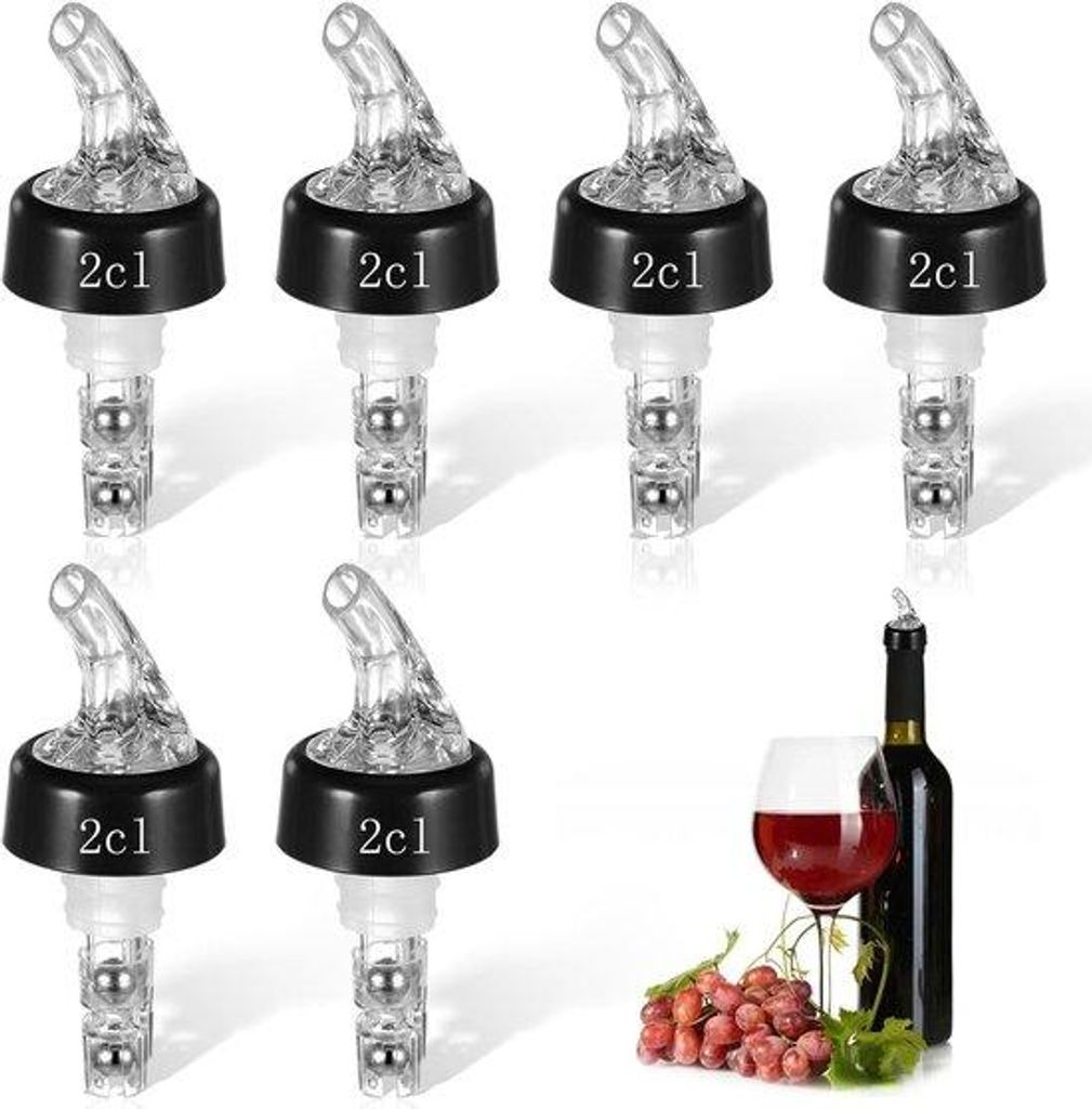 6er Set 2cl Schnapsschänker für Flaschen