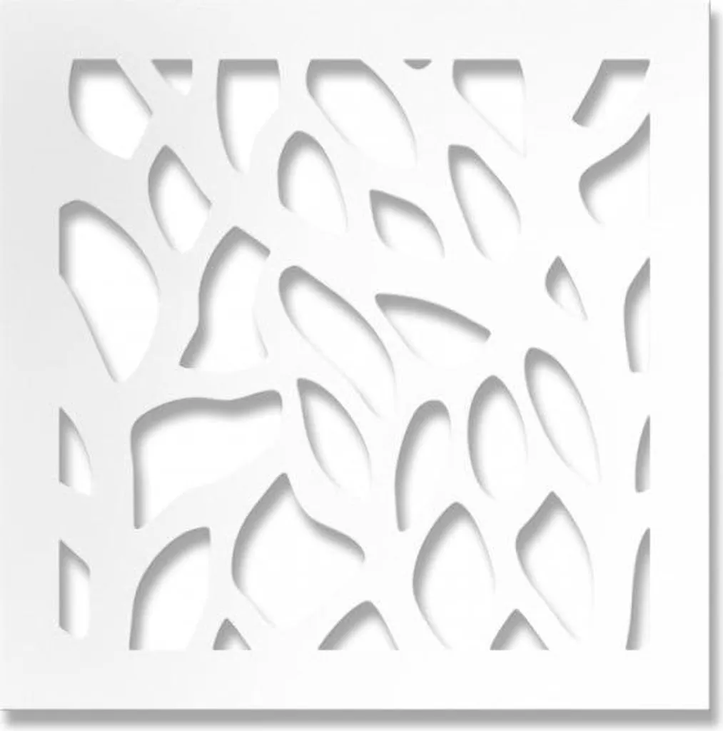 Divisorio Sicuro FOGLIE in PVC 73x73cm - Pannello Parasole Bianco 1cm - 1
