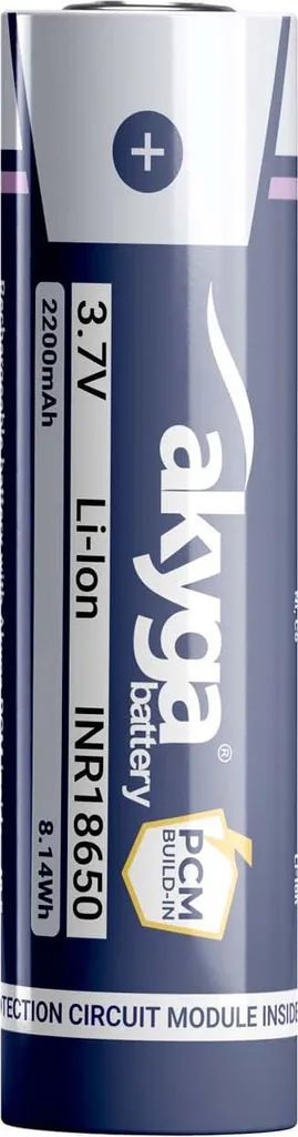 Batterie Li-Ion 18650 Akyga AKY2460 Protégée contre Surcharge et Chauffe