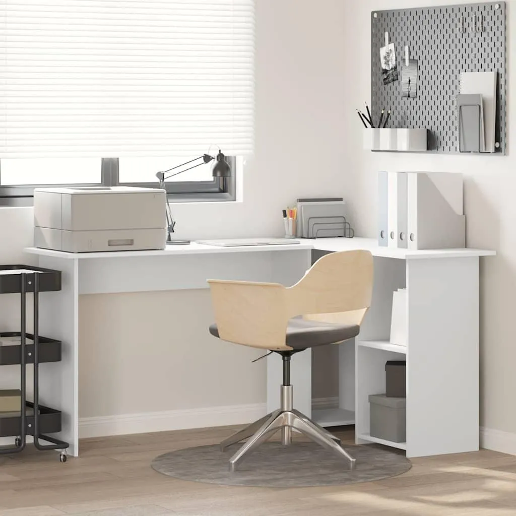 Scrivania per Cameretta Maison Exclusive Bianca 142cm con Libreria