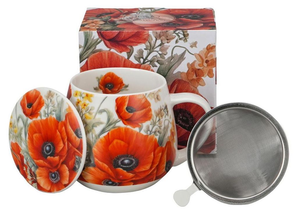 Duo | Tasse en porcelaine avec passoire - 430 ml - Motif Image du produit 