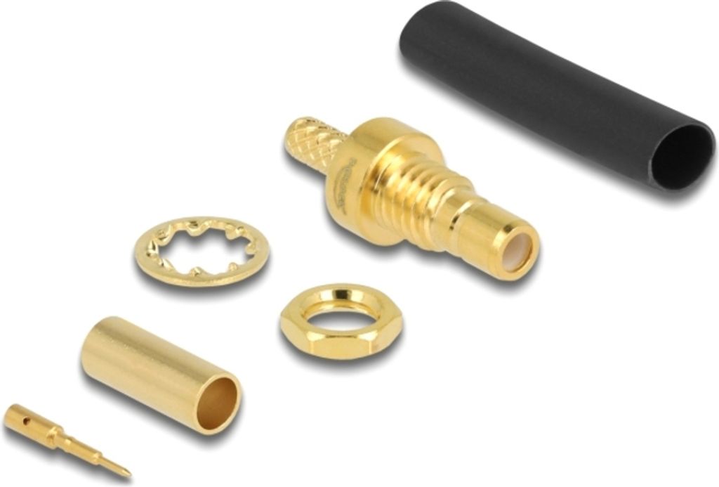 Delock - RF-Anschluss - SMB weiblich Bulkhead - Koax (Packung mit 5) (90041)