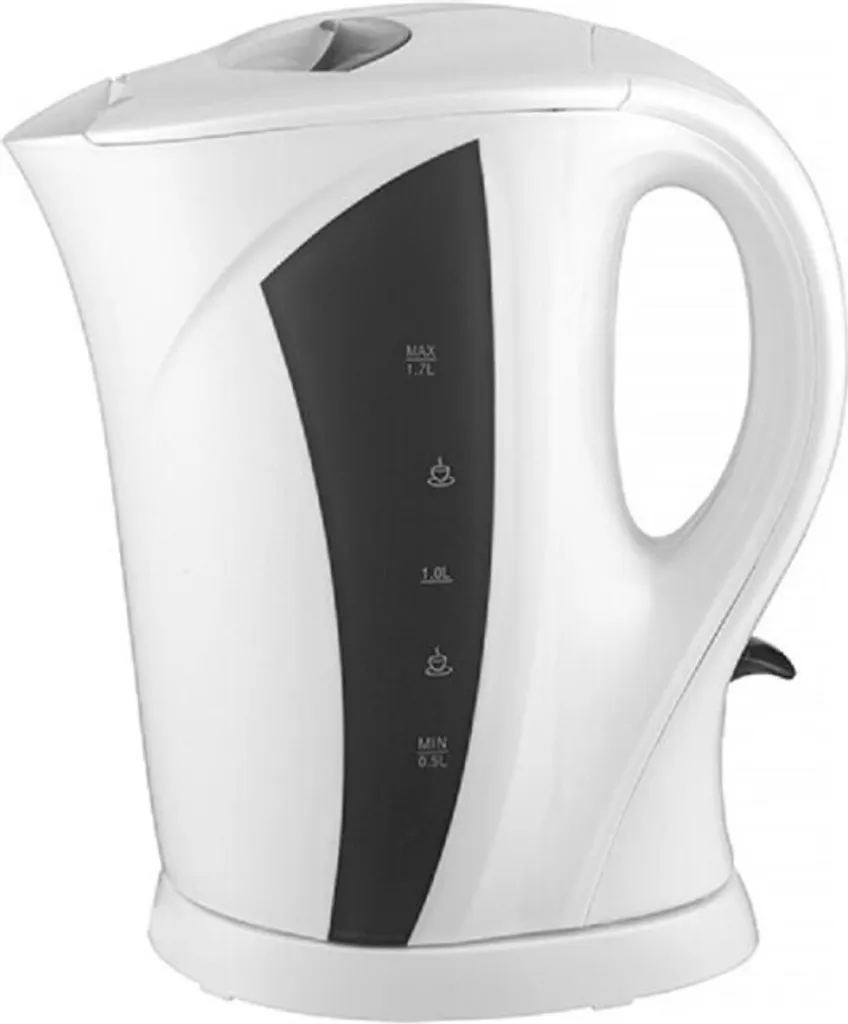 Bollitore elettrico compatto Bollitore per tè 1,7L in plastica 2200W Design e prestazioni moderne Bianco