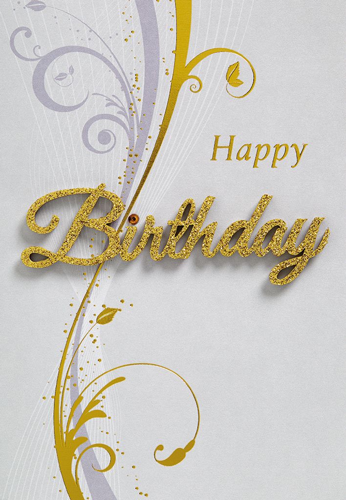 Geburtstag Glückwunschkarte im Format 115x17cm mit Umschlag