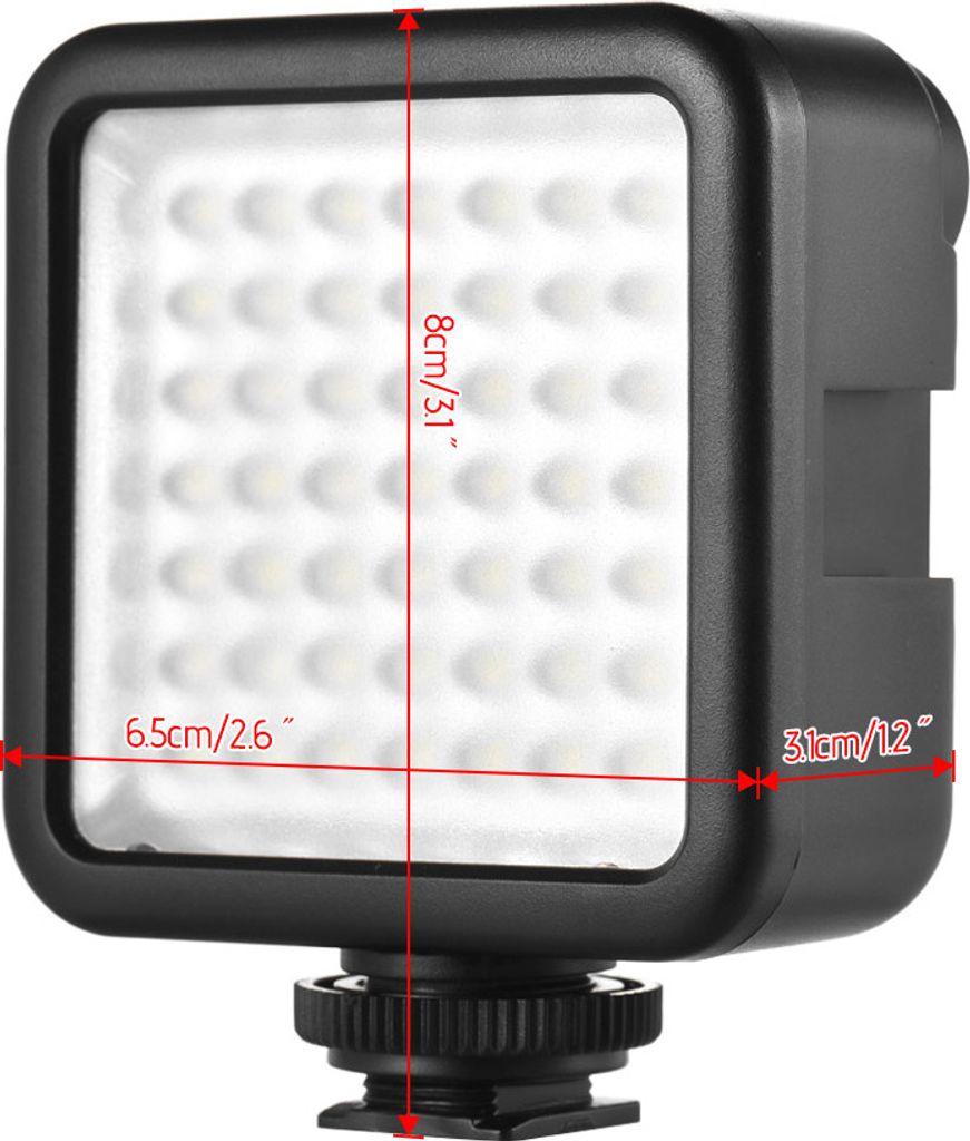Andoer W49 Mini Interlock Kamera LED Panel Licht Dimmable Camcorder Video Beleuchtung mit Schuhhalter Adapter fuer Canon Nikon Sony A7 DSLR