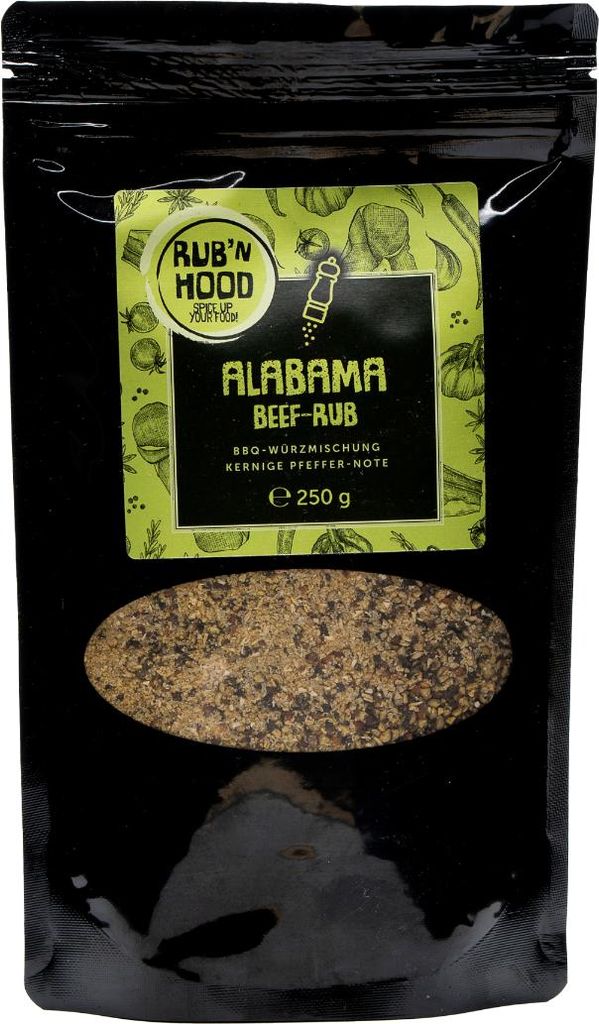 Rubn Hood BBQ Beef Rub Alabama bietet süßen würzigen Geschmack 250g