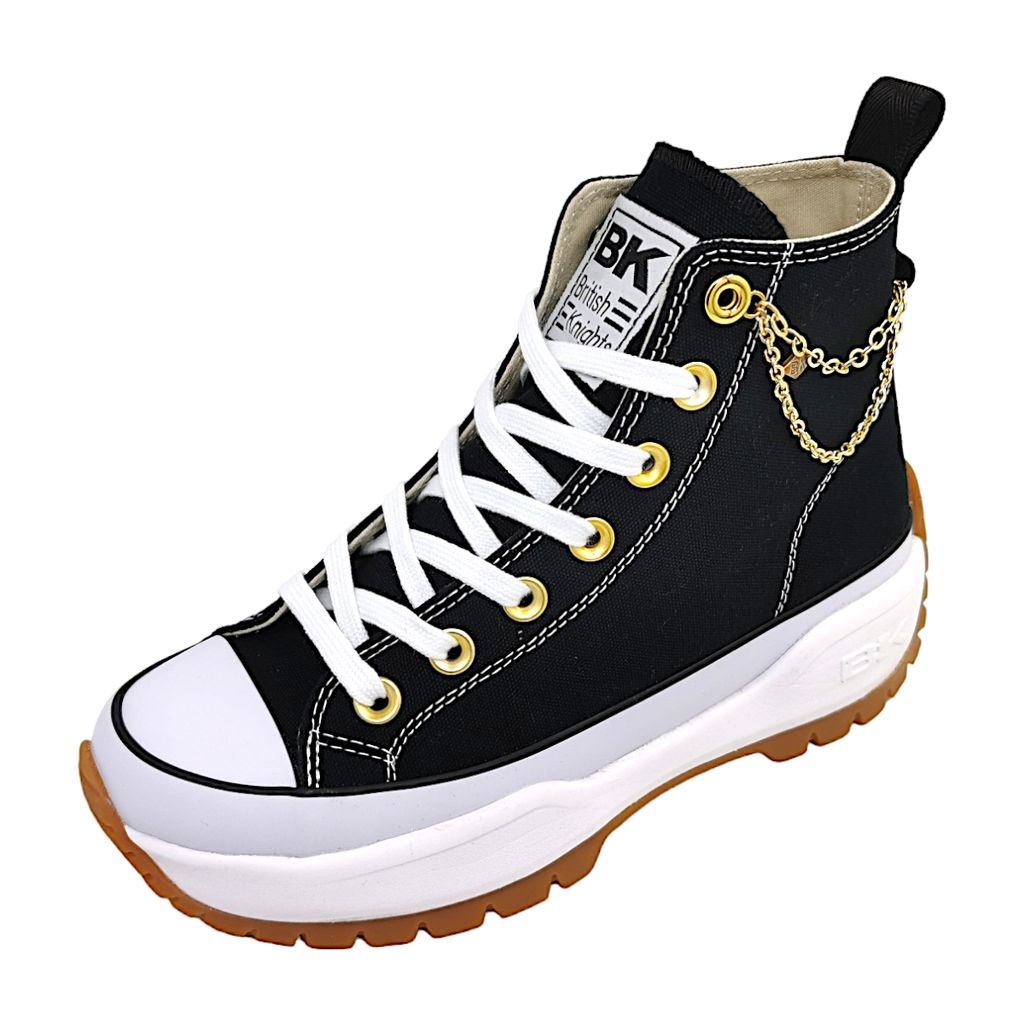 BK British Knights - Scarpe Da Ginnastica Donna Kaya Mid Fly, Tela Alta, Suola Seghettata, Composizione Mista: Cotone, Sintetico, EVA E Gomma