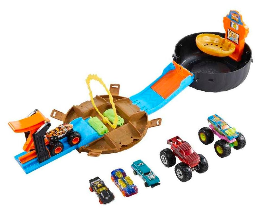 Hot Wheels Monster Trucks HHY74, set di veicoli e pista, Immagine del prodotto 