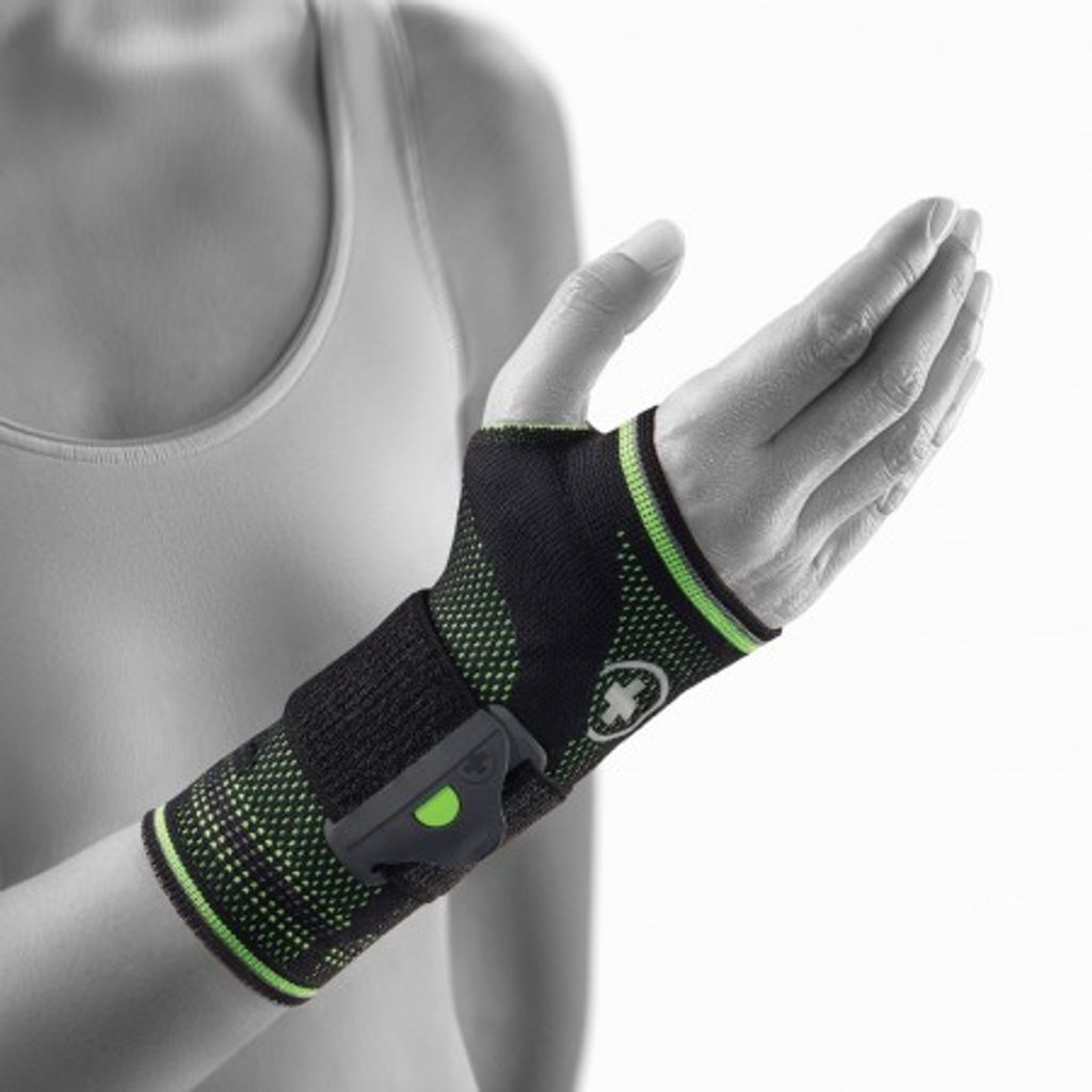 Bort Handgelenkbandage ManuBasic Sport schwarz-grün>>>>Gr. XS links