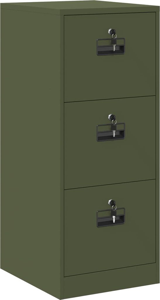 vidaXL Aktenschrank Olive Grün 44 x 50 x 106,5 cm Kaltgewalzter Stahl