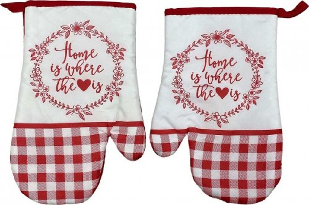 Rękawica kuchenna 2 szt. Home czerwona 18x27 cm Zdjęcie produktu 