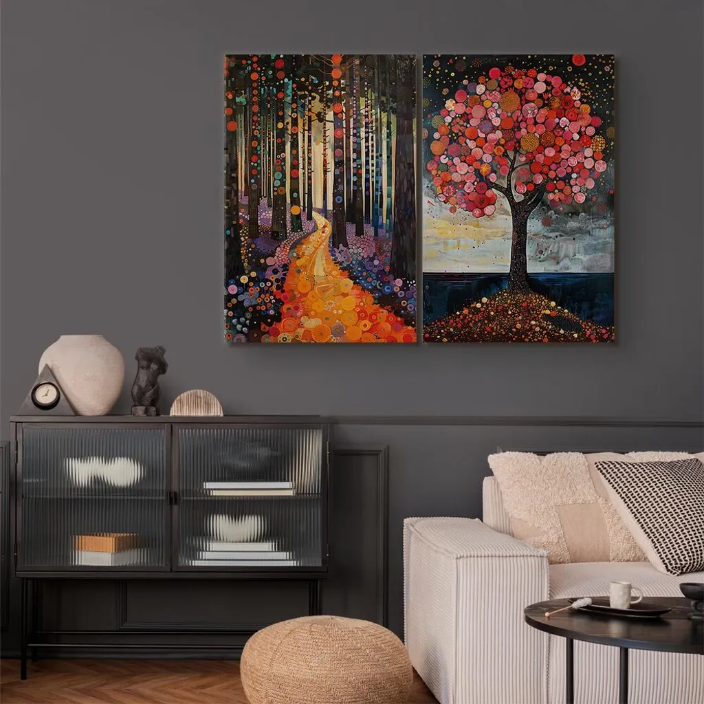 Quadri astratti su tela Marrone Pittura moderna Wall Art Immagini per la decorazione del soggiorno Immagini per la decorazione della parete della camera da letto 50x74cm (19.7x29.1in) Con Cornice