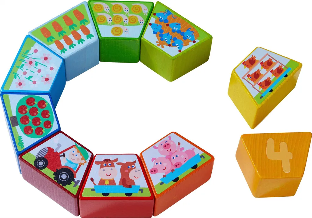 Jeu d'éveil de la ferme à chiffres HABA - Premier jeu de construction