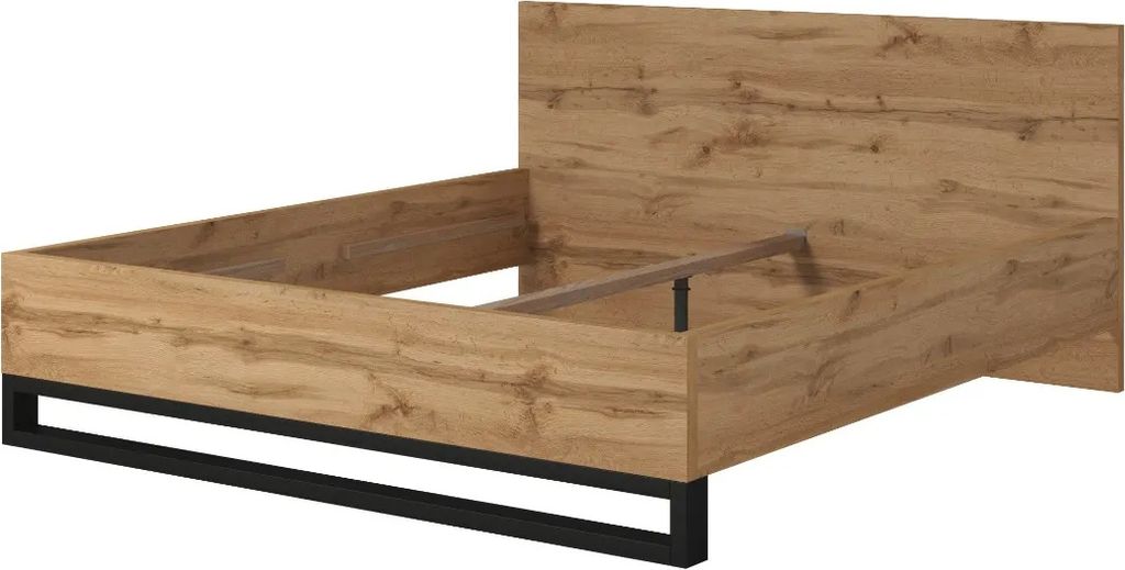 Doppelbett 180x200 BULLARD - Wotan-Eiche