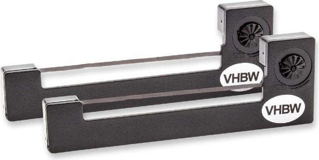 vhbw 2x Farbband Schriftband kompatibel mit Epson MX 150 Nadeldrucker, Bondrucker - Schwarz