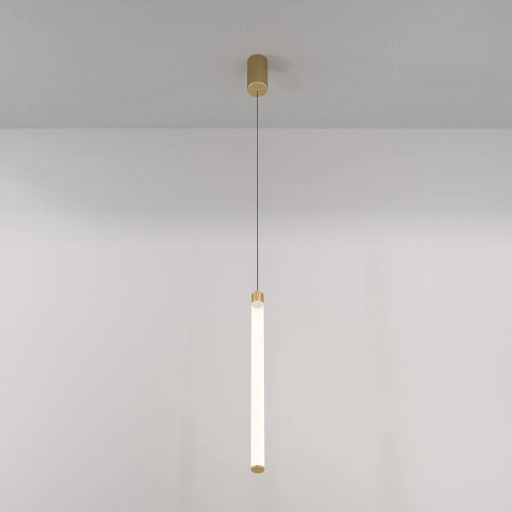 Lampe suspendue LED réglable dorée mate avec intensité adaptable L50