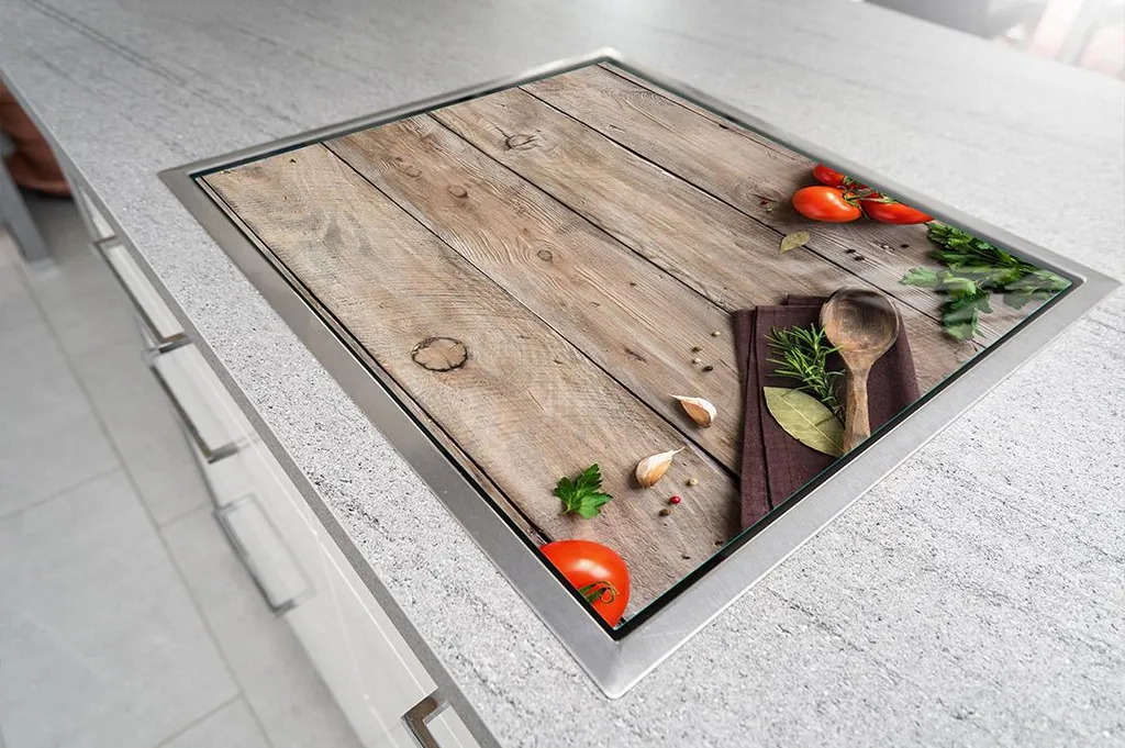 Piastra Di Protezione In Vetro Per Forno 70X52 Legno - 5