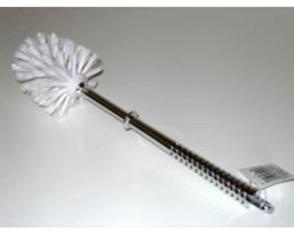 WC kefa, biele štetiny, pochrómovaná rukoväť, 29 cm, hlava Obrázok produktu 