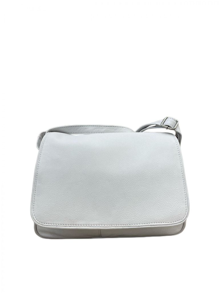 C09102 Cinino Echt Ledertasche Weiß
