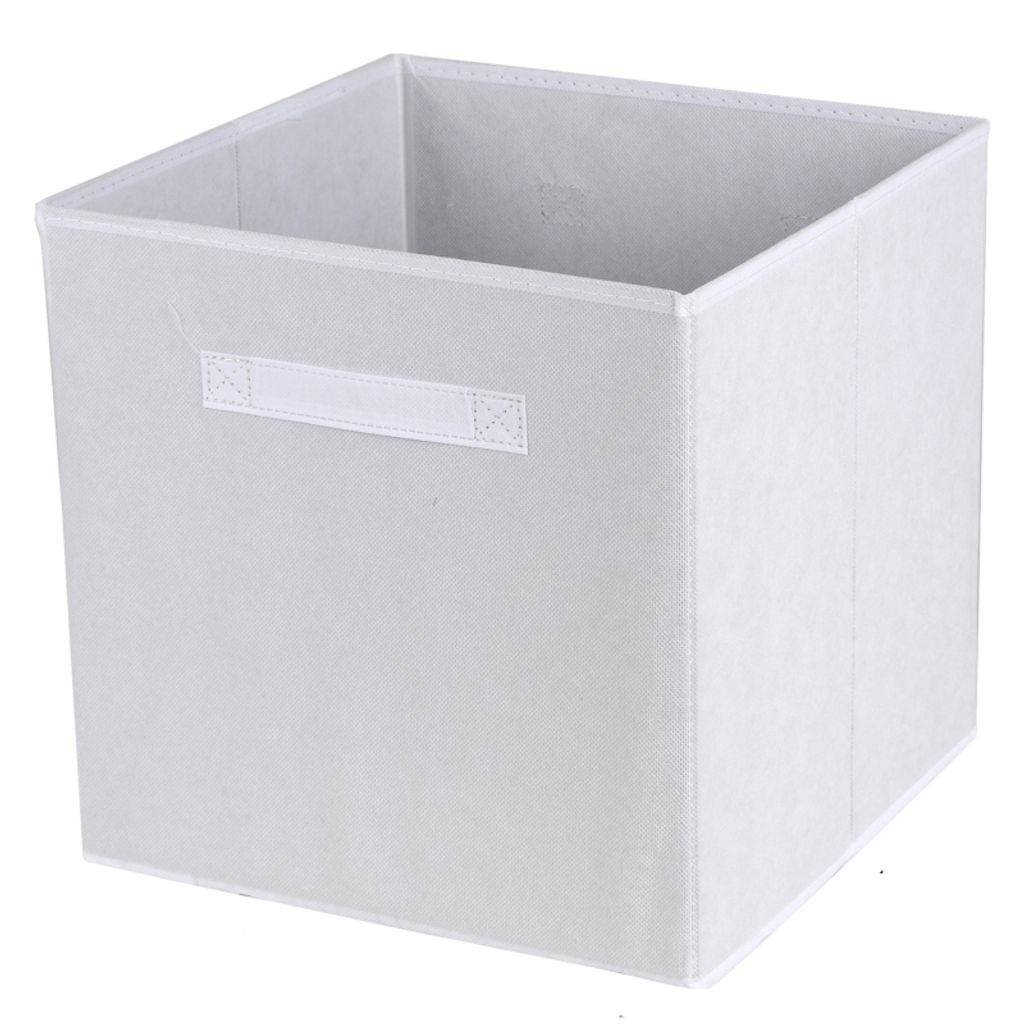 Aufbewahrungsbox Textil, weiß 31x31x31cm Produktbild 