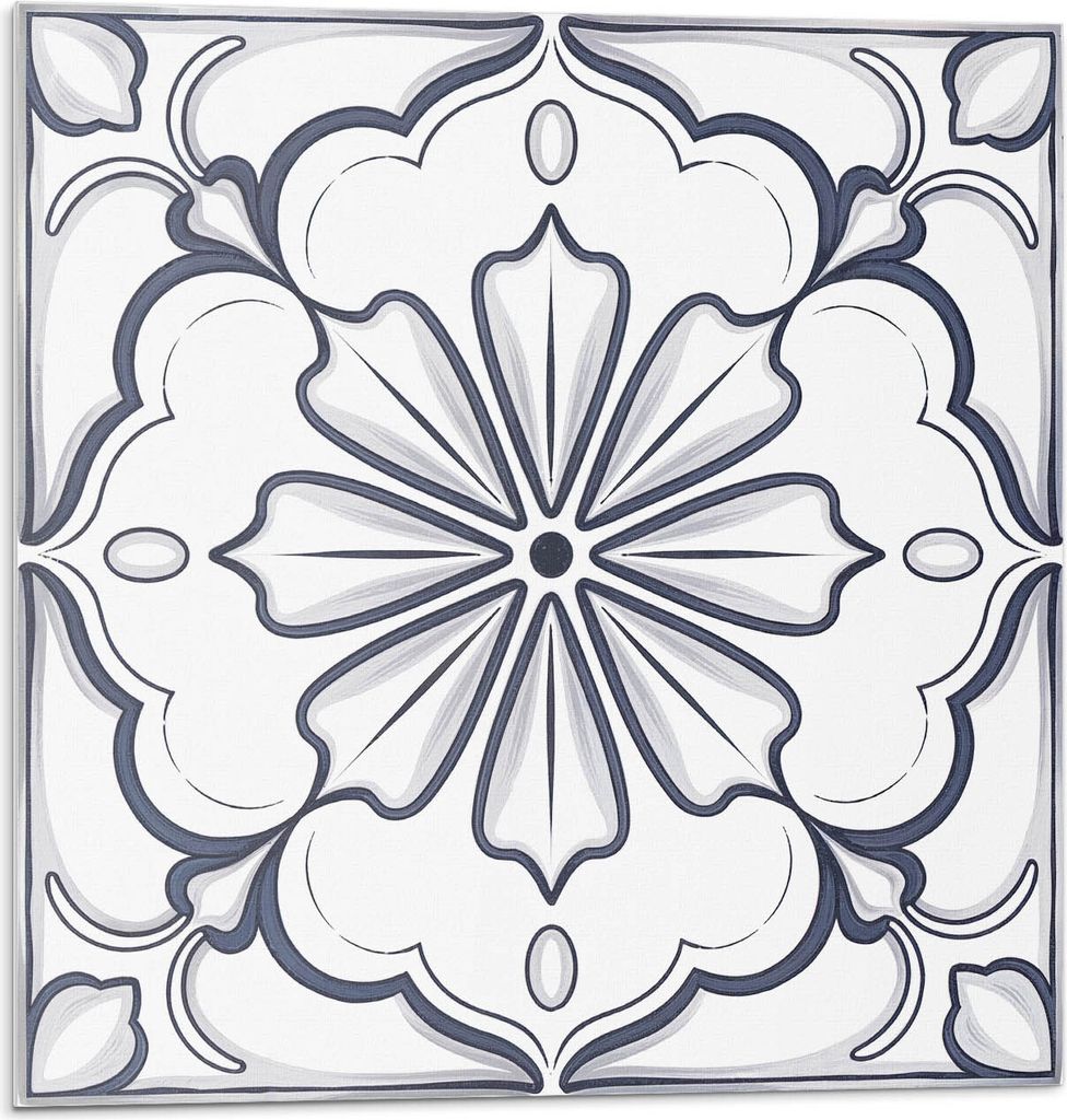 Blumenmuster Auf Der Fliese – Selbstklebend – Wandverkleidung – Wandpaneel – Wanddeko – Dekorative Wandpaneele – 3D Wandpaneele – Wan...