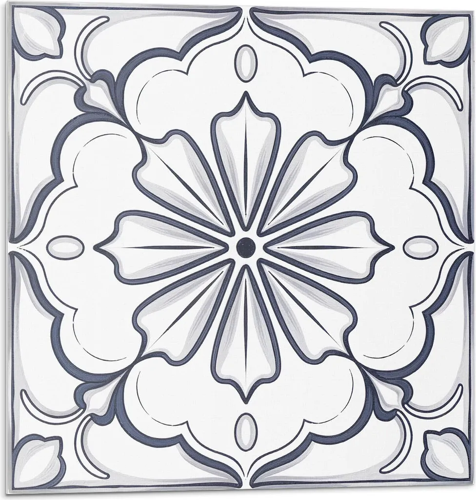 4 Pannelli Murali 3D Floreali 50x50 cm | Rivestimento Autoadesivo PVC