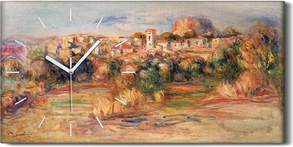 Dekor Leinwand Uhr Wandbilder 60x30 Gemälde Stadtlandschaft Produktbild 