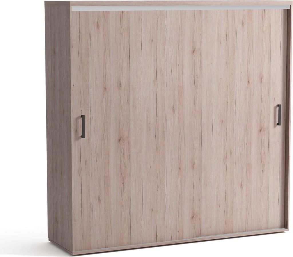 Schwebetürenschrank Scorre 120cm, 2 Farben. Variante: Farbe Weiß, Größe 120x204x60 cm