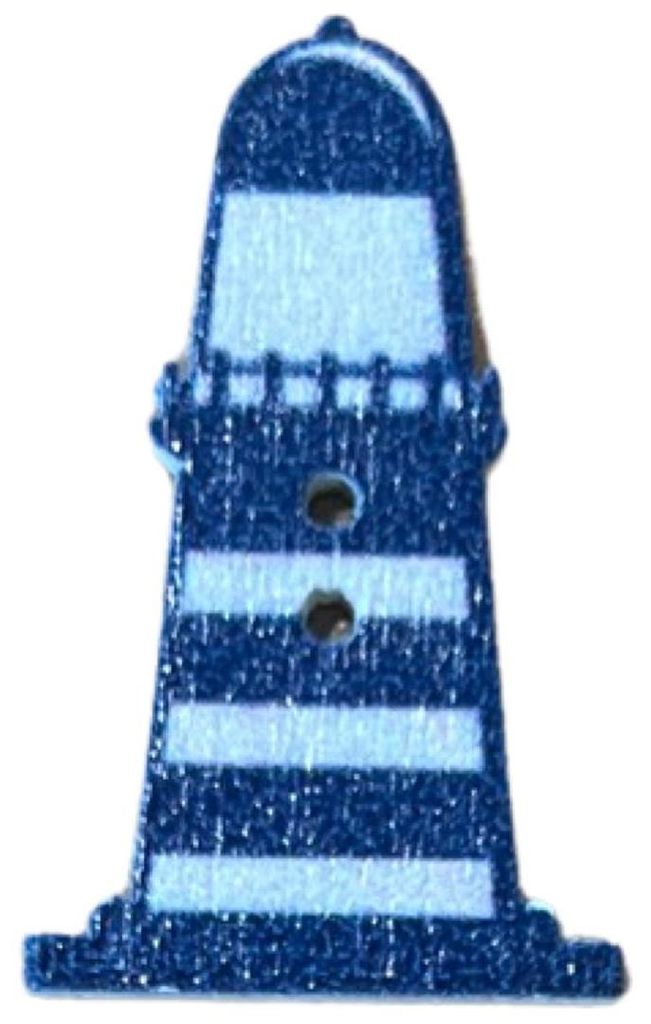 Leuchtturm-Marine-Navy-Annähknopf