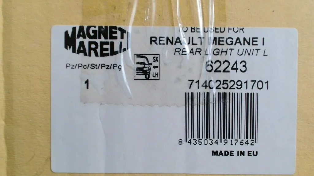 Magneti Marelli 714025291701 Faro Posteriore per Renault Megane Scenic