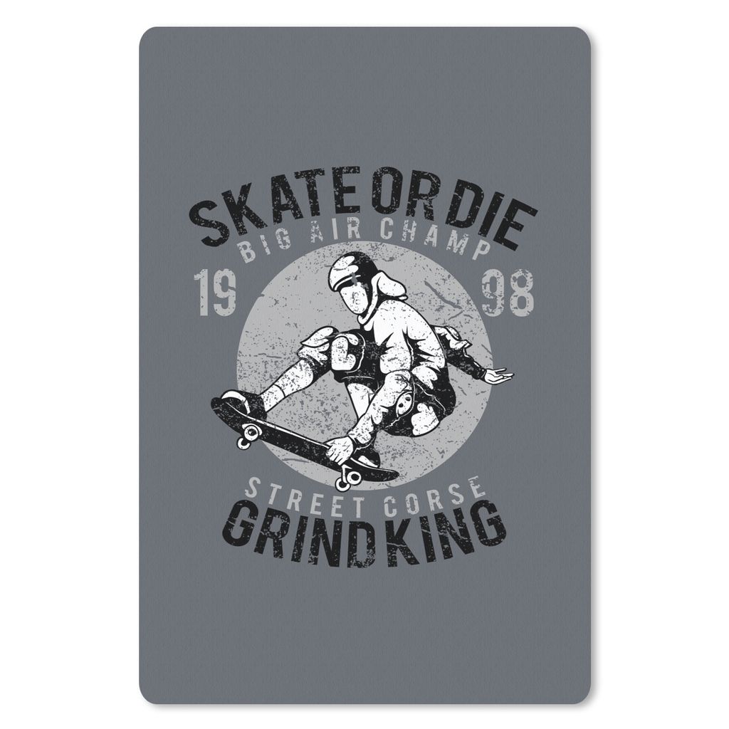 MuchoWow Mauspad Mousepad Skateboard - Mann - Vintage 18x27 cm - Mousepads - Maus Mat - Pad - Mausunterlage