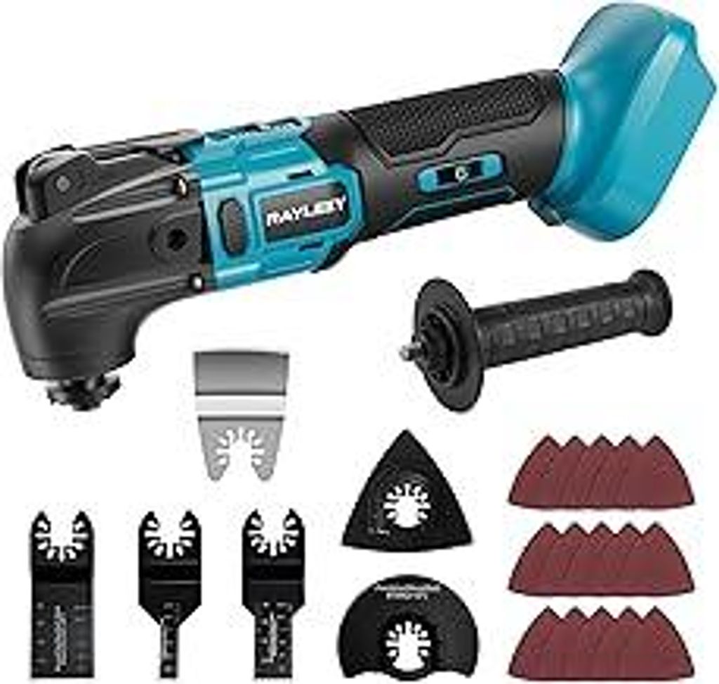 Akku Multifunktionswerkzeug Satz für Makita Akku 18V, 23 Zubehör Multitool Oszillationswerkzeug mit 6 Variablen Geschwindigkeiten,Bürstenlos Mot...