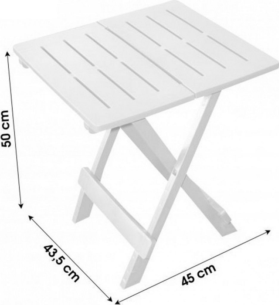 DEUBA® Składany stolik boczny Adige 50x45x43 cm Składany Zdjęcie produktu 15