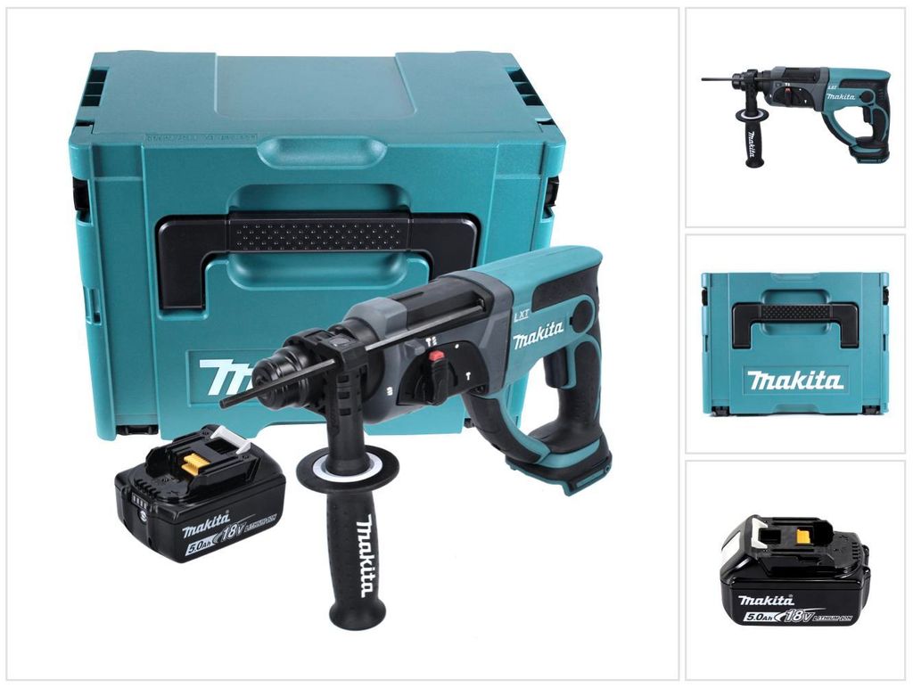 Akumulátorové kombinované kladivo Makita DHR 202 T1J 18 V Obrázek produktu 
