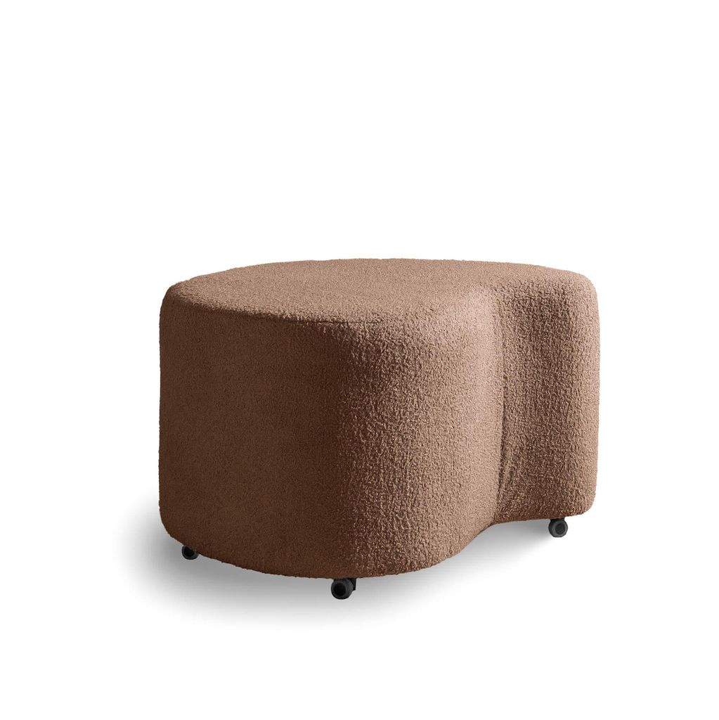 MIUFORM Miuf Pouf - Sitzpouf - 82x66cm - Karamell - Fußablage Hocker Sitzhocker