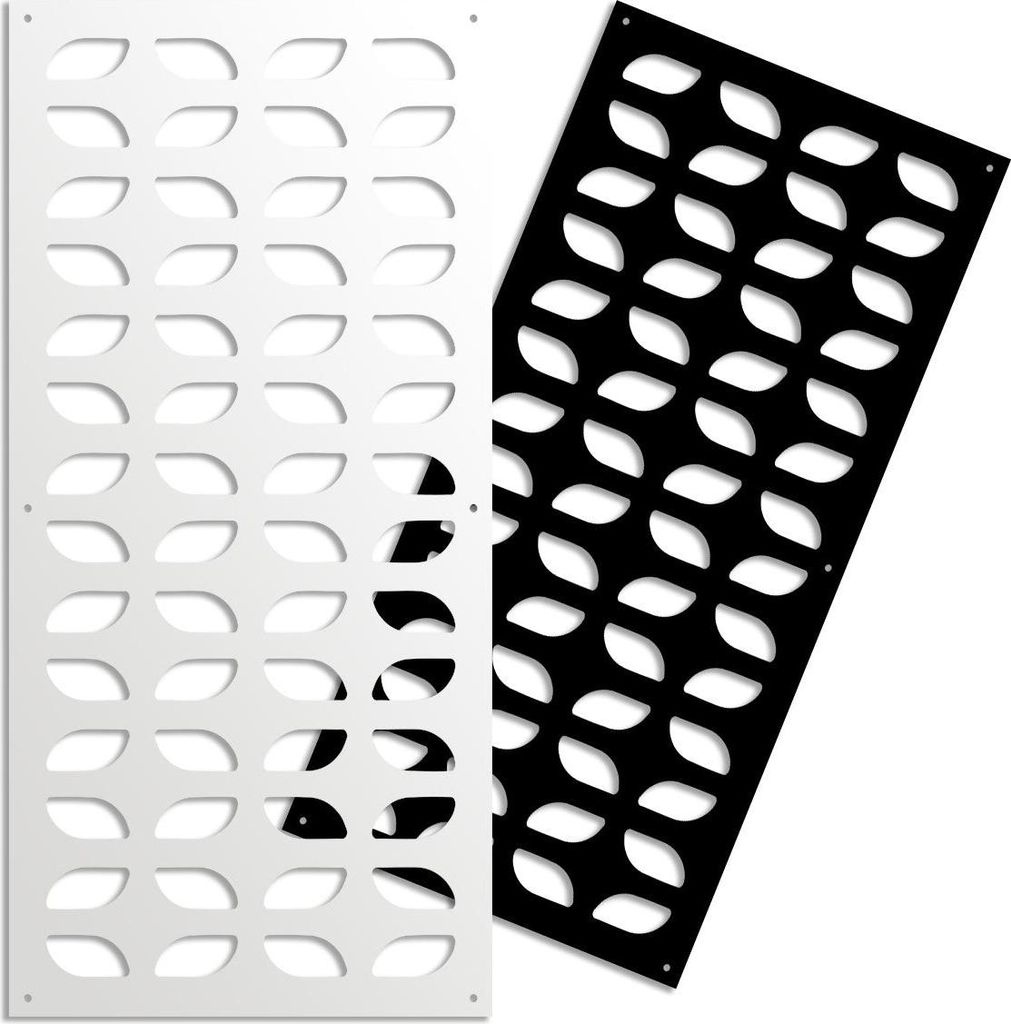 GLOBECROSS – Perforiertes PVC–Panel – Sonnenschutz 73x148 cm weiß