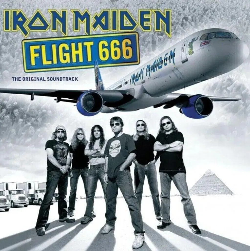 T-shirt Iron Maiden Flight 666 Noir Coton Bio Merchandising Concert