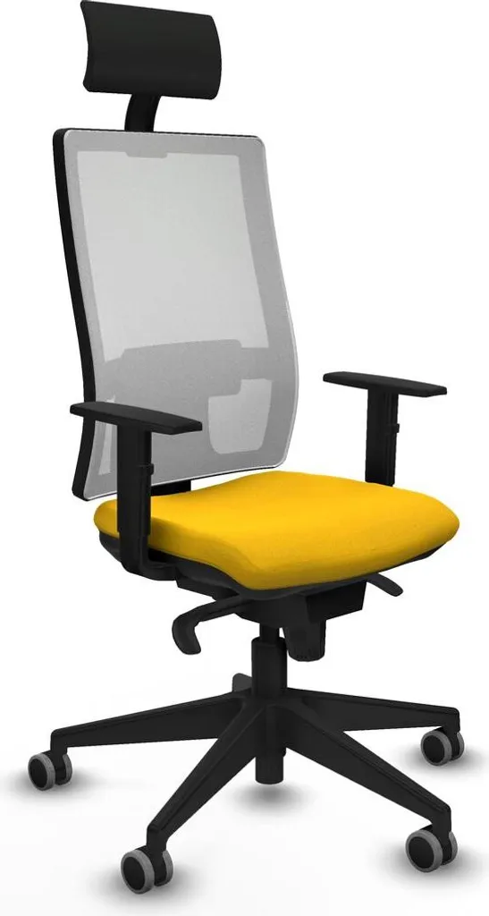Chaise de bureau jaune pour le télétravail et chambre d'étudiant