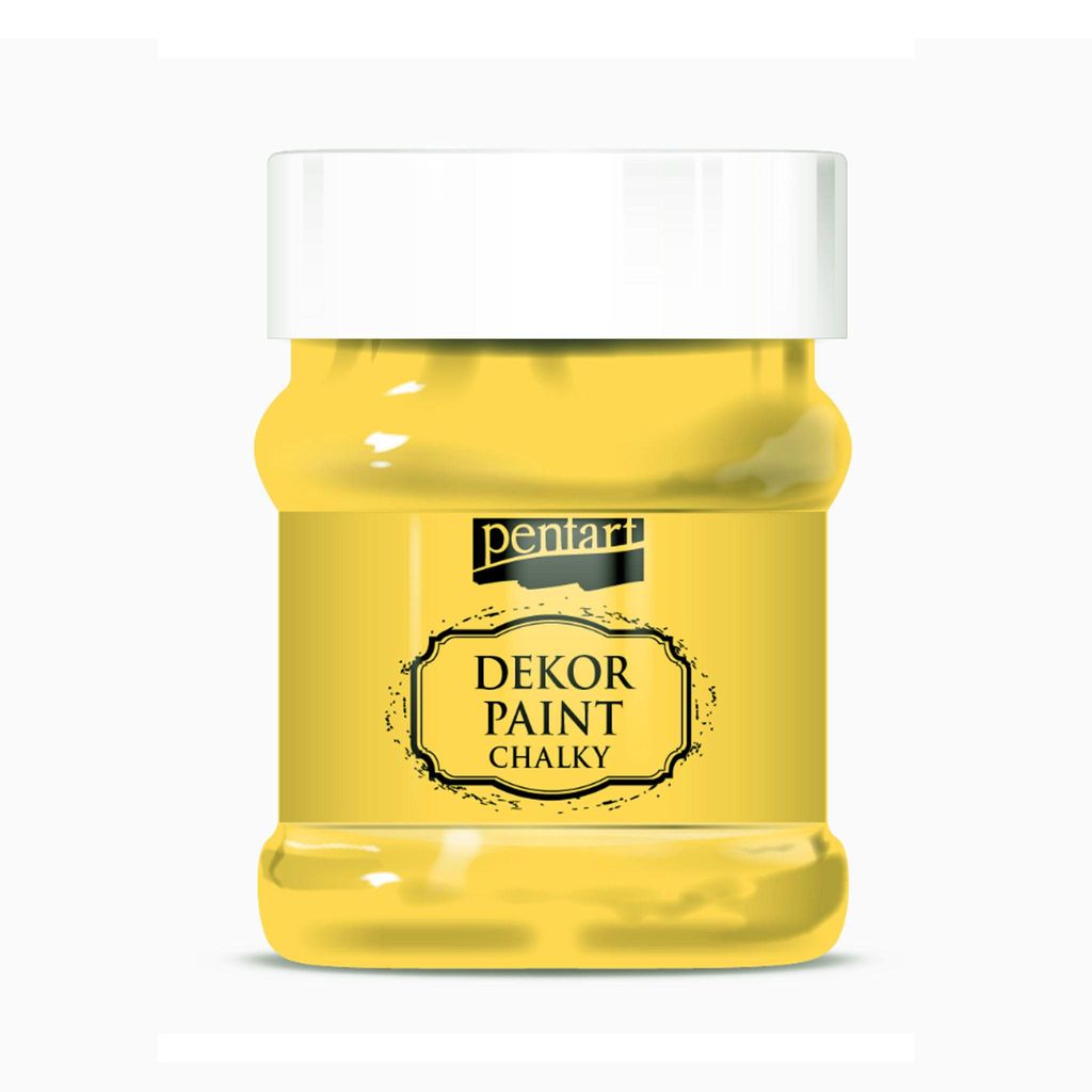 PENTART Dekorfarbe Chalky, 230 ml, Zitronengelb