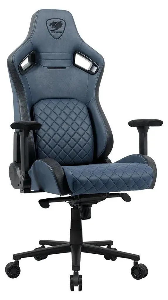 Chaise Gaming Cougar Defensor S pour Streaming et Travail Prolongé Bleu - 6