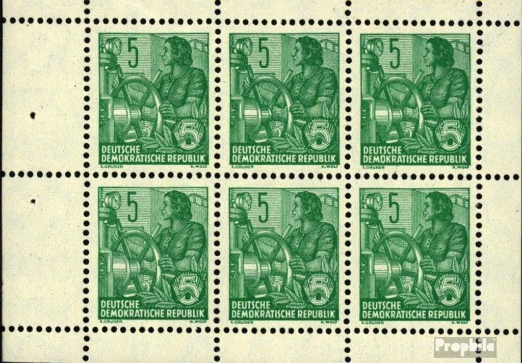 Briefmarken DDR 1960 Mi Hbl7A postfrisch Fuenfjahresplan