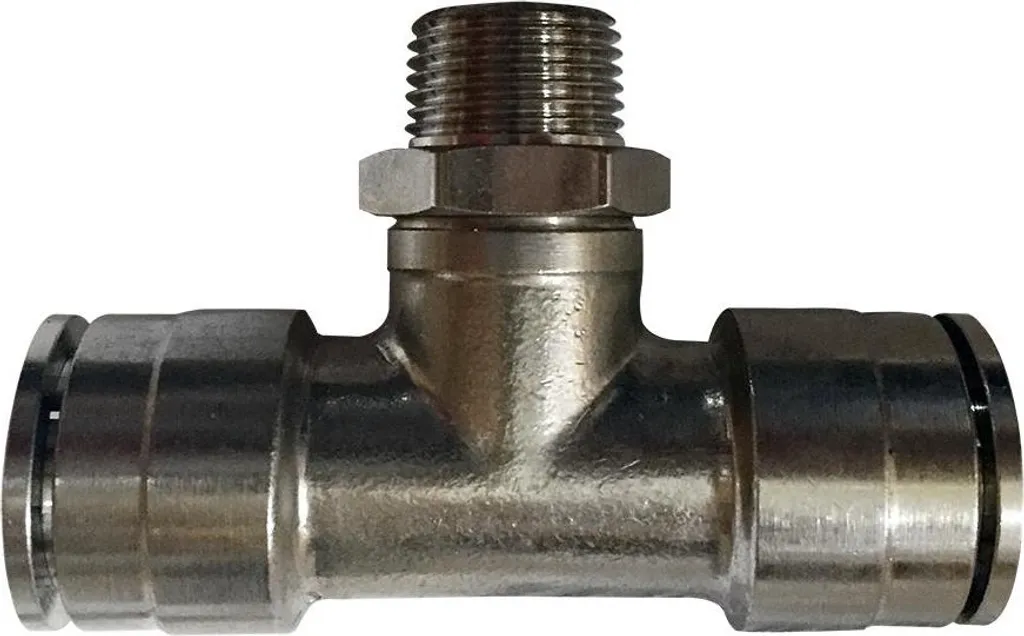 Raccordo Pneumatico T 12mm BSPT R3/8 - MPT Rapido Professionale