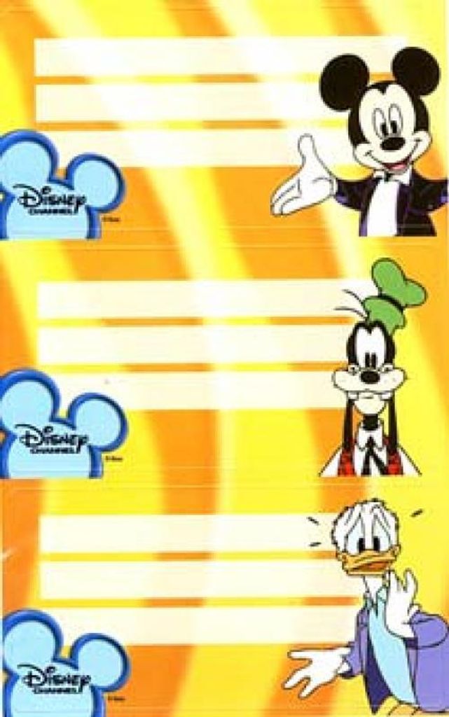 Buchetiketten Mickys Clubhaus