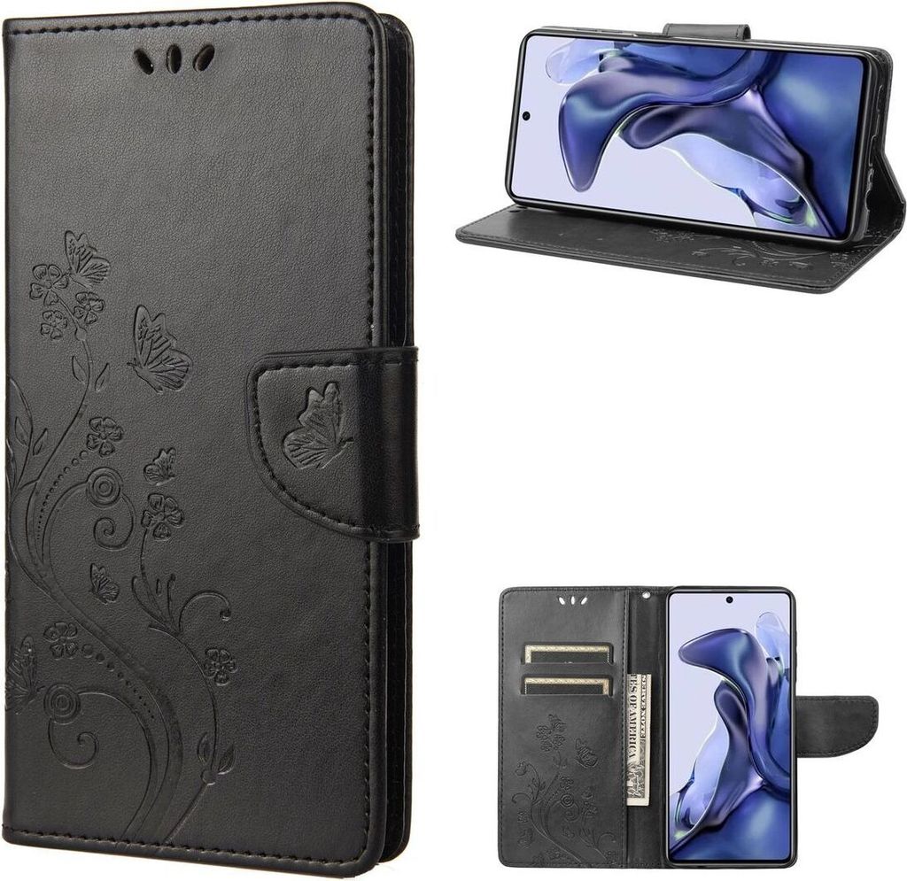 König Design Hülle kompatibel mit Xiaomi Poco X4 Pro 5G Kunstleder Handyhülle - Handy Case Schwarz