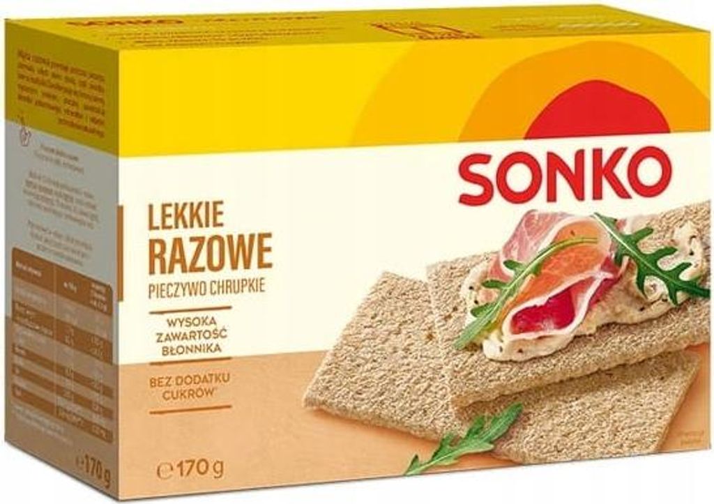Sonko Lekkie Razowe Pieczywo Chrupkie Bez Cukru Zdrowa Zdjęcie produktu 