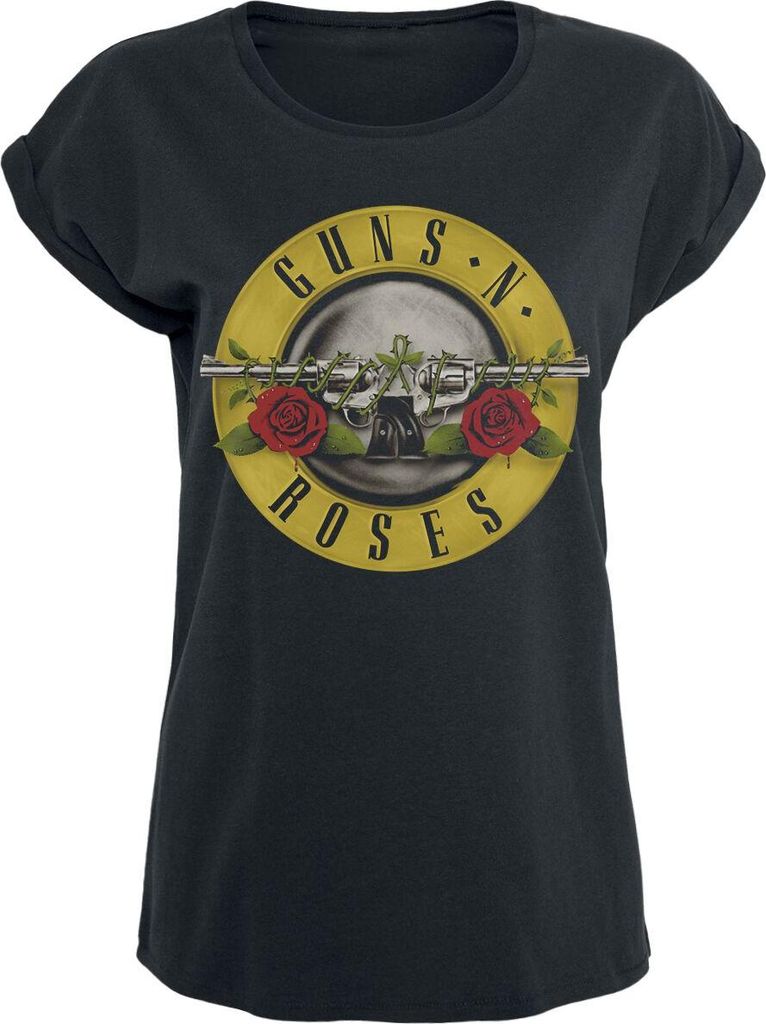 Guns N' Roses T-Shirt Damen Distressed Bullet schwarz L