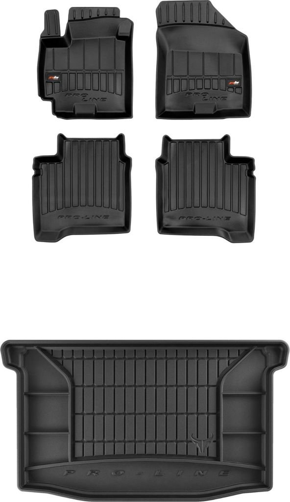 FROGUM Gummimatten Auto Fußmatten + Kofferraummatte für Suzuki Baleno II ab 2015