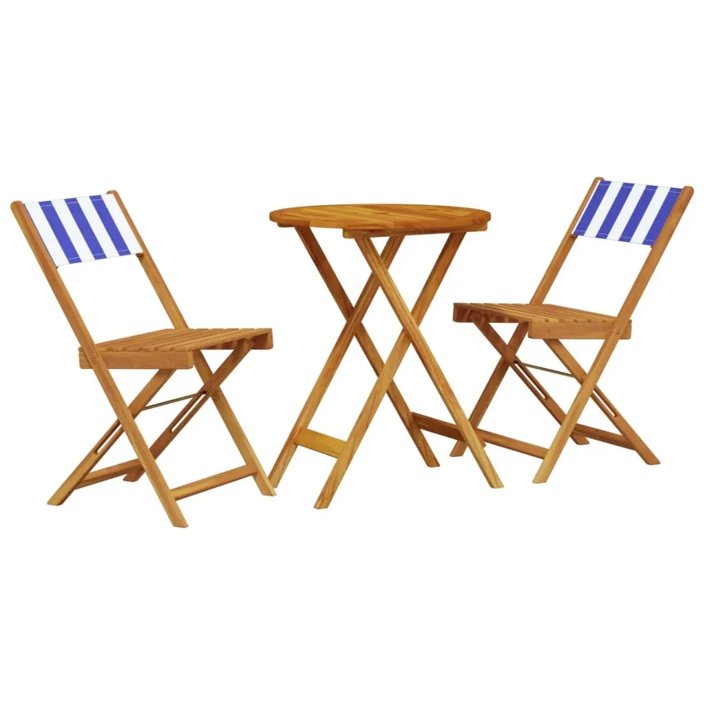 Offerta Set Bistrot 3 Pezzi vidaXL Acacia e Tessuto - Qualità Prezzo