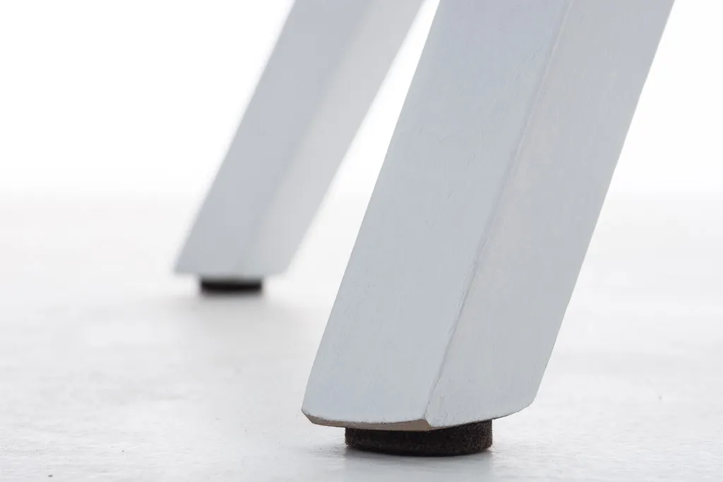 Chaise Pegleg Tissu confortable Square Blanc Bleu - Pieds robustes