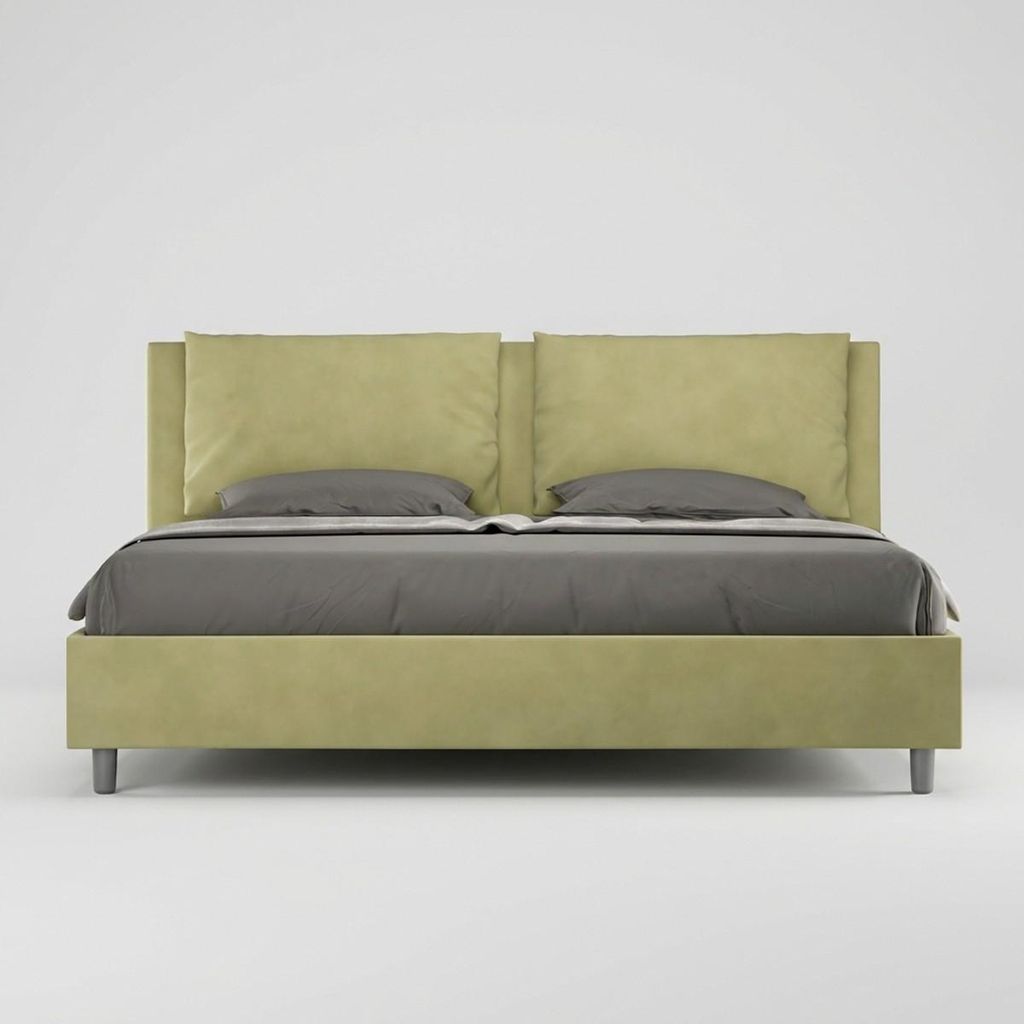 Doppelbett mit Bettkasten, modernes Design Antea 200x200 - Dunkel Grün